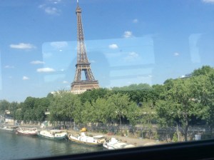 Eiffel Tower from train