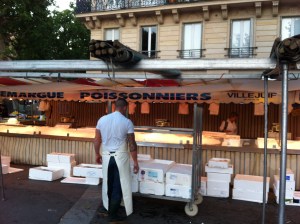 Fishmonger stall at Daumensil market