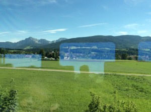 View of Austria from train window