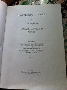 Cover page of Catalogue of books from the library of Leonard and Virginia Woolf
